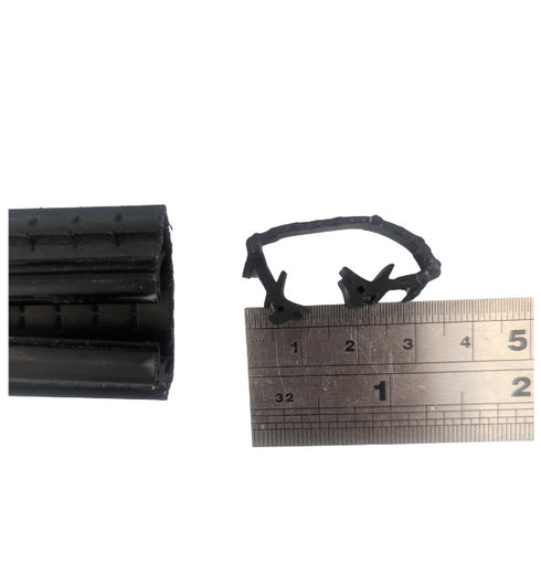 Contextual image showing the gasket installed in a typical Kawneer window or curtain wall frame, demonstrating proper placement and fit within the aluminum extrusion channel