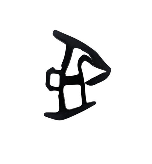 Main product image showing the black rubber gasket coiled or laid out, displaying the gasket's profile and cross-sectional shape against a clean white background