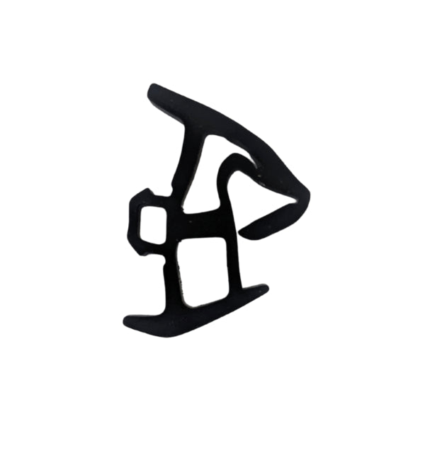 Main product image showing the black rubber gasket coiled or laid out, displaying the gasket's profile and cross-sectional shape against a clean white background