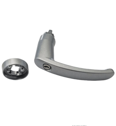 GENUINE KAWNEER tilt and turn handle with rosette, key and fixing