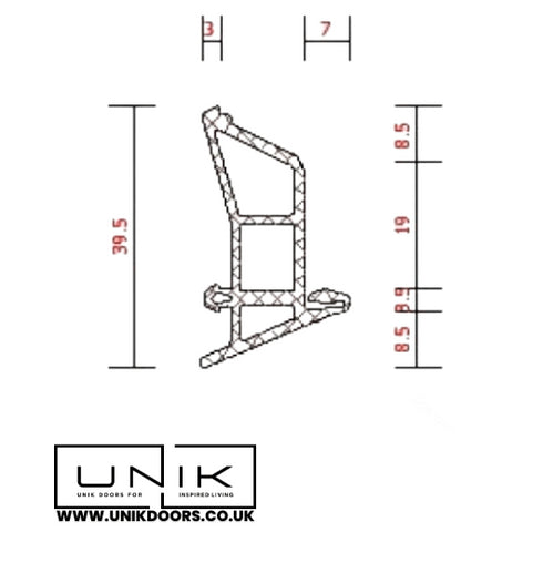 SCHÜCO 246055-Glazing Gasket- 5 metres