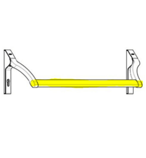 Squeegee with a yellow blade on a white background