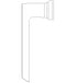 Line drawing of a door handle on a white background
