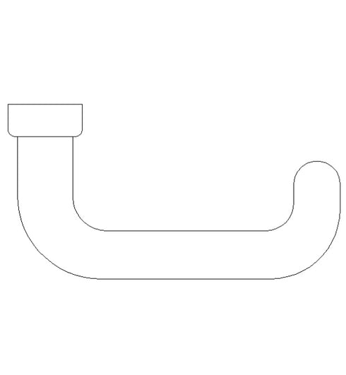 Outline of a U-shaped pipe on a white background