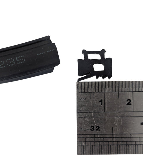 Contextual image showing the gasket installed in a typical Schuco window or curtain wall frame, demonstrating proper placement and fit within the aluminum extrusion channel