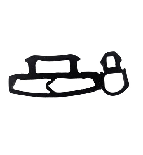 Main product image showing the full 5-meter black rubber gasket coiled or laid out, displaying the gasket's profile and cross-sectional shape against a clean white background