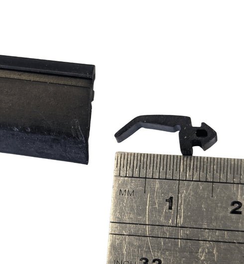 Contextual image showing the gasket installed in a typical Schuco window or curtain wall frame, demonstrating proper placement and fit within the aluminum extrusion channel