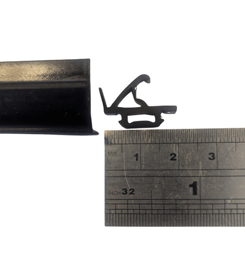 Contextual image showing the gasket installed in a typical Schuco window or curtain wall frame, demonstrating proper placement and fit within the aluminum extrusion channel