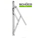Schüco 276490 window stay, 90-degree opening, 35kg capacity, corrosion-resistant.