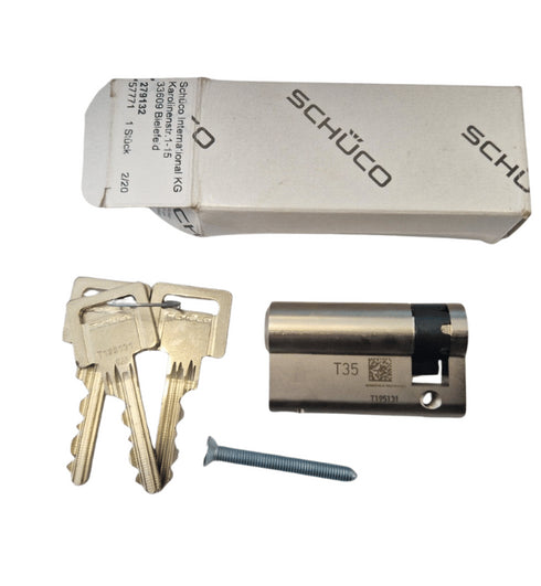 Secure Schuco 279132 double profile cylinder 45/10 with 45°