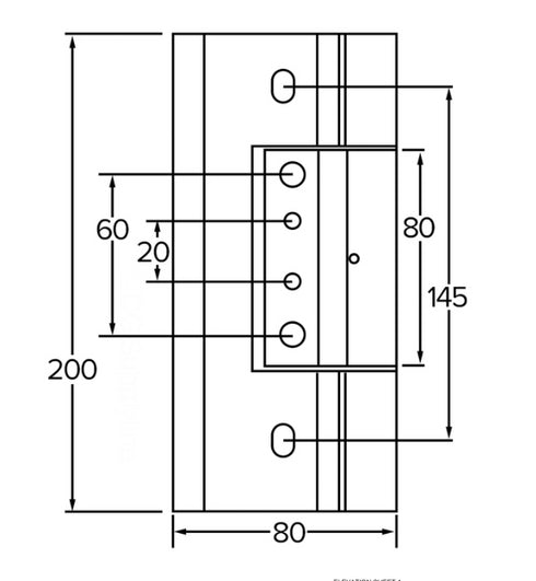 Schuco R01 barrel hinge 239584 for smooth operation on Schuco doors.