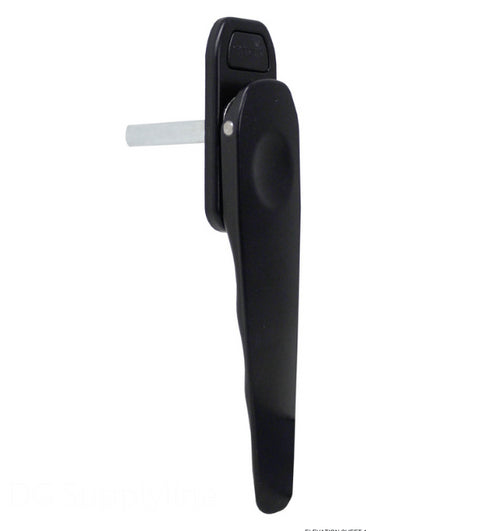Black aluminium bifold door handle with escutcheon – Smart Systems ACDV226.