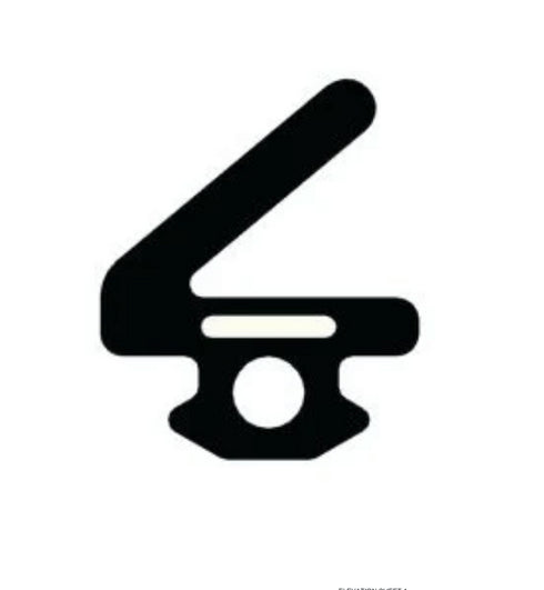 Smart ACET160 bifold door seal, showing its profile for Visofold 6000.