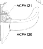 SMART Eco Futural Door Handle in silver – ACFA120 SA – with fittings, designed for aluminium SMART door systems.