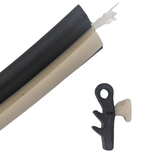 Close-up detail shot of the gasket's cross-sectional profile and texture, showing the precise dimensions and sealing surface design for architectural glazing applications