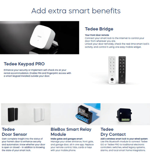 Tedee Pro Smart Lock- Keyless Entry- Smart lock unit only