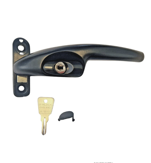 WINLOCK Inline windows handle-Universal for aluminum and upvc-BLACK- RIGHT hand