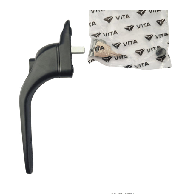 Vita Inline Espag Window Handle Black
