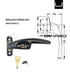 WINLOCK 8mm Spindle Inline windows handle-Universal for aluminum and upvc-BLACK- RIGHT hand