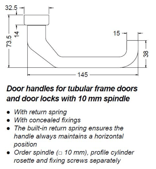 Schuco 210752 Door Handles (10Pack) – unikdoors.co.uk