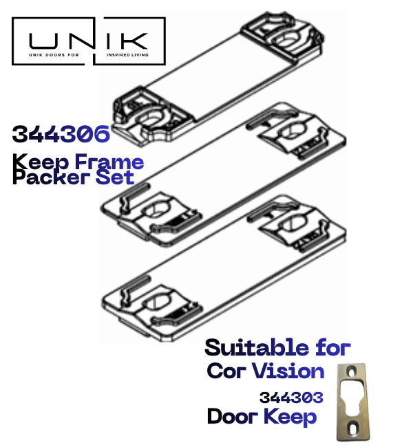 Cortizo Cor Vision Security Keep Frame Packer Set- 344306 – unikdoors.co.uk
